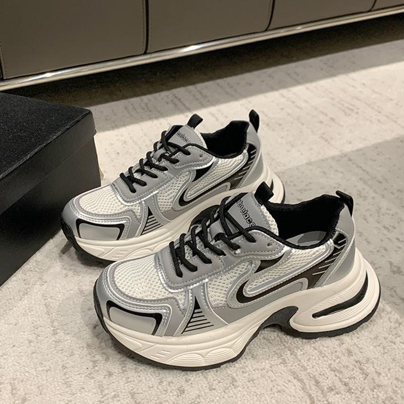 Paris Popular Dad Shoes 2025 Early Spring New Thick-soled Heightening Women's Shoes Versatile Casual Shoes Sports Shoes Women