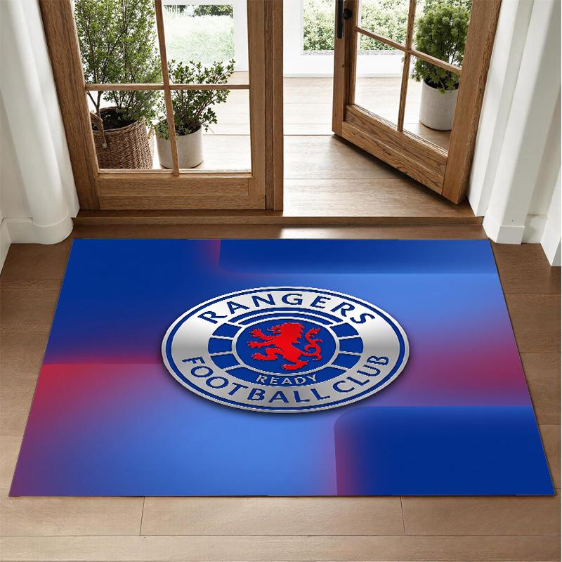 Rangers FC Design Crystal Velvet Rug Soft Decorative Mat for Bedroom Entrance