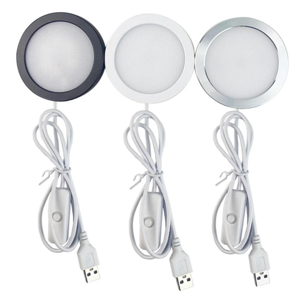 Usb Led Cabinet Light Smd2835 With/switch 5v Cable Under Lights Cool Warm Neutral White Ceiling Spot Lamp Surface Mounted 3watts