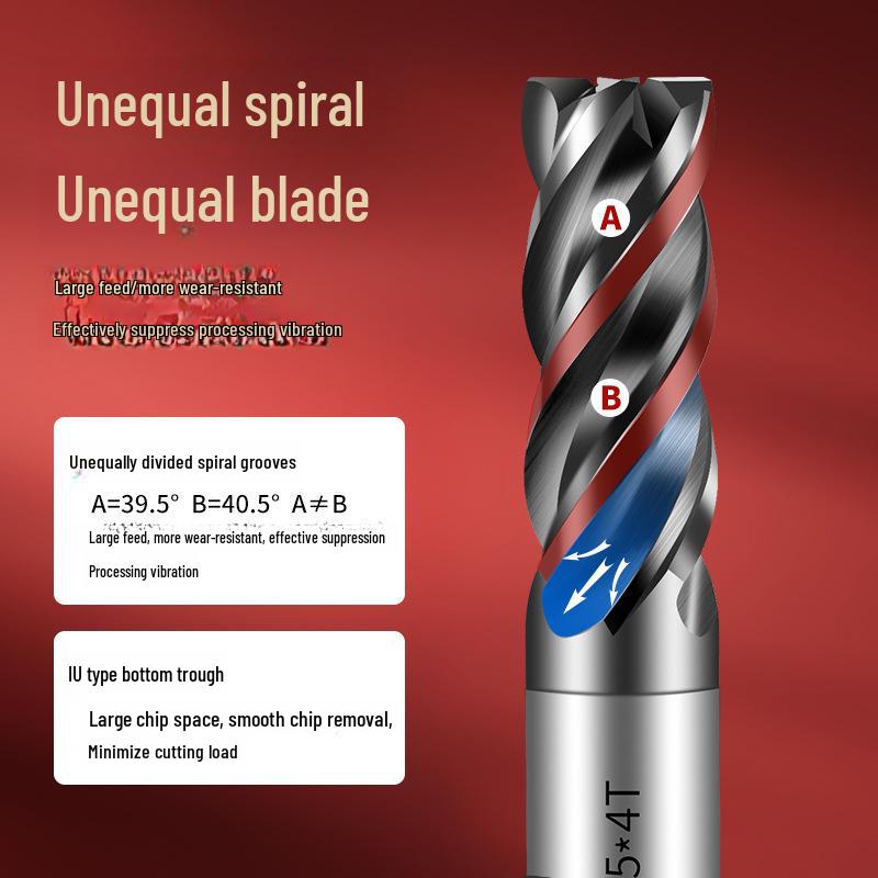 Freză frontală Tiangong cu vârf bombat la 70° din carbură de oțel tungsten, unghi R, antivibrații, cu patru muchii