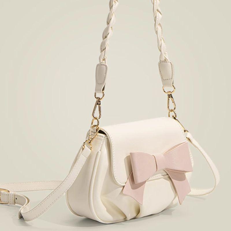 Premium bow women's bag 2025 new versatile sweet cloud bag shoulder bag messenger bag