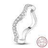 New Original 925 Sterling Silver Rings Stackable Infinite Silver Zircon Ring For Women Wedding Anniversary Birthday Jewelry Gift