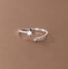 925 Silver Zircon Star Adjustable Rings For Women High Quality Jewelry Accessories Jewellery Argent 925