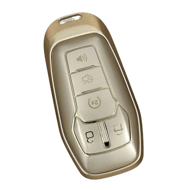 Aluminum Alloy Car Key Cover for Ford Mustang, Explorer, and Lincoln Taurus