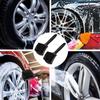 Brosse Lavage Pneus Voiture, Brosse Nettoyage Jantes Voiture avec des Poils Souples pour Nettoyer de Pneus de Roue Extérieure,Blanc