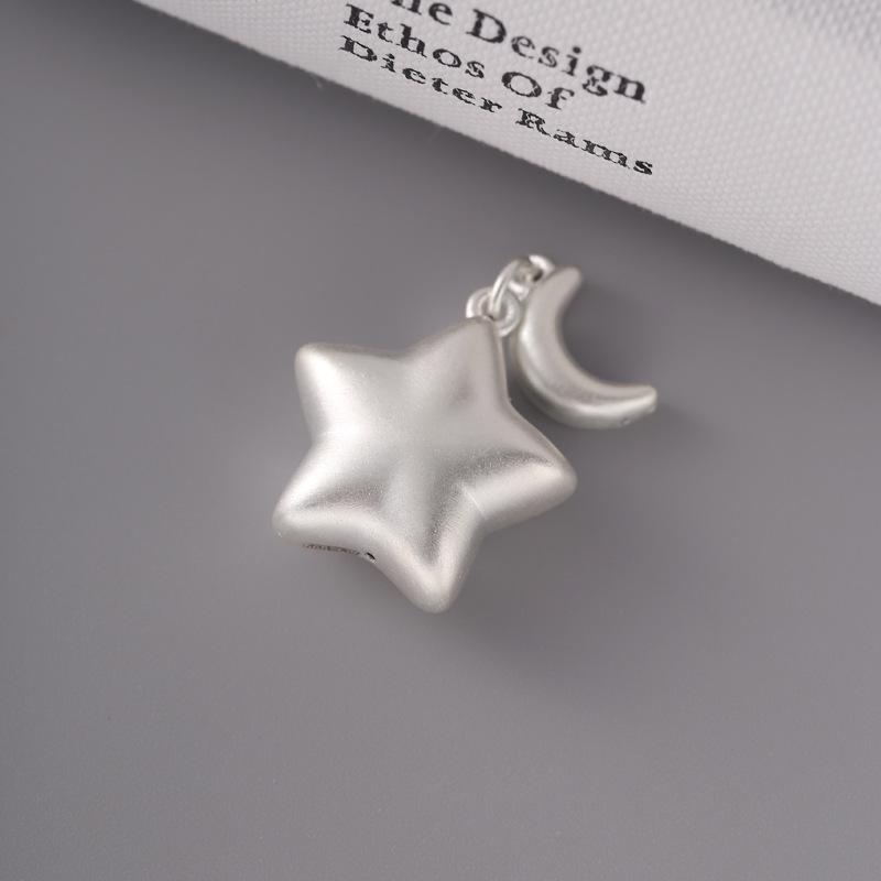 Sterling Silver Star and Moon DIY Jewelry Spacer Beads and Pendants