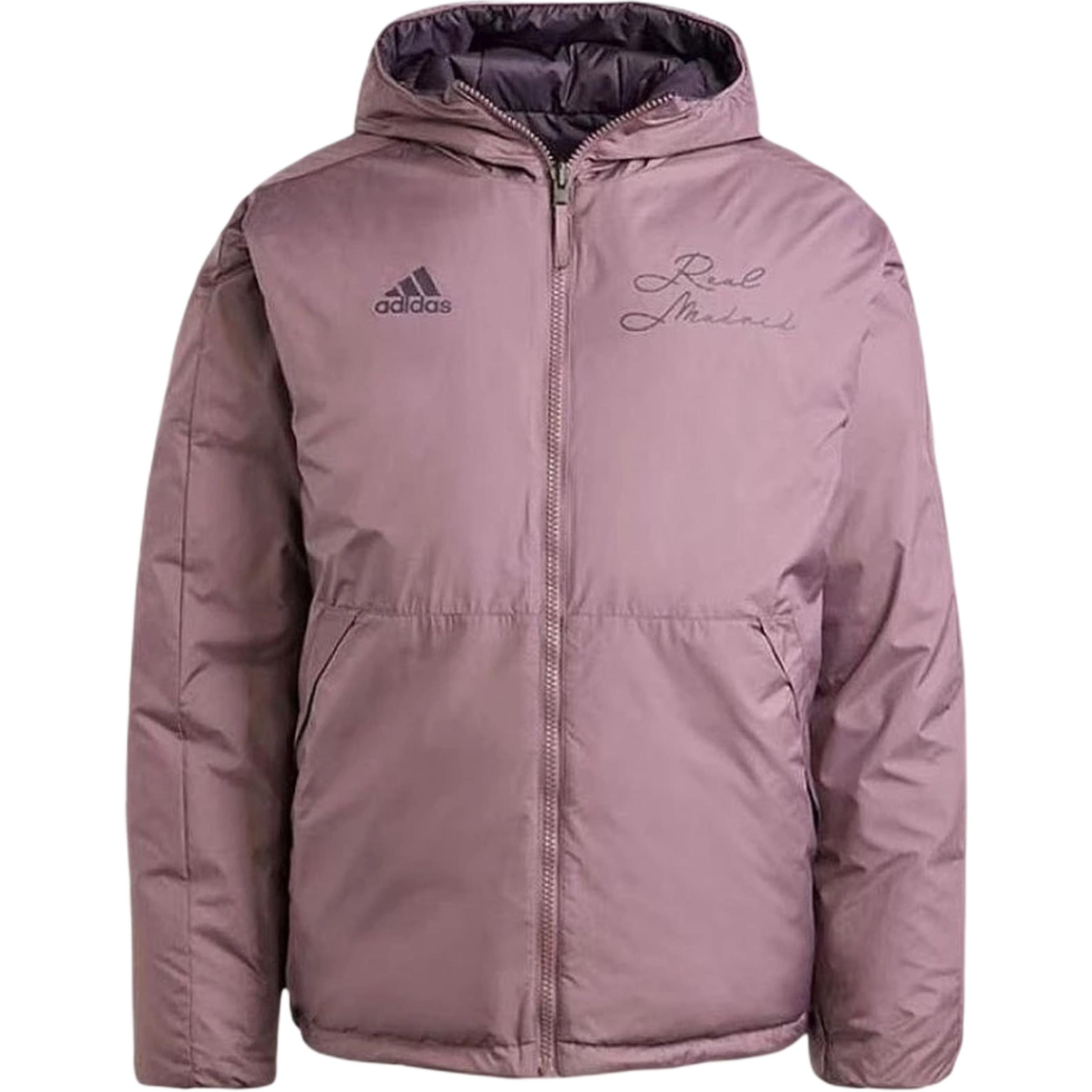 

Adidas Real Madrid FW24 пуховик модный удобный теплый двусторонний хлопковый пальто мужская куртка темно-серо-коричневый IT3770 S