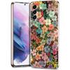 Transparent Phone Case Cover for Samsung Galaxy S25 S24 S23 S22 S20 S21 FE Ultra S24 S23 S10 S10E Plus Abstract Flower Pattern