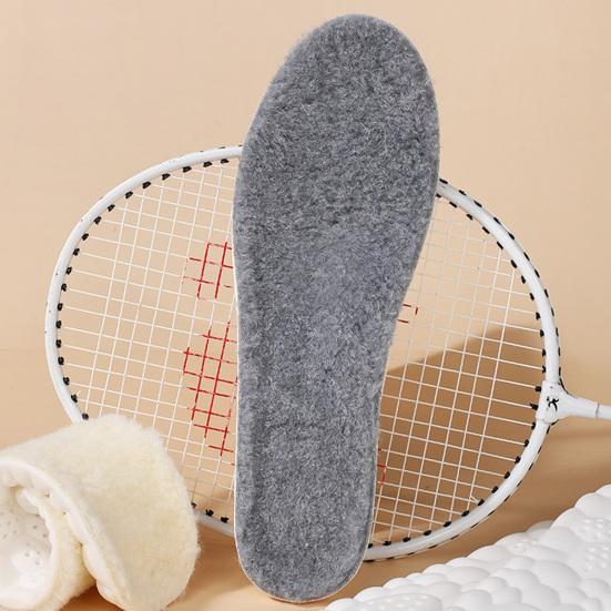 Meleg Gyapjú Talpbetétek Téli Bolyhos Cipőbetétek Puha Légáteresztő Cserélhető Belső Talp Női Férfi Cipőkhöz Csizmák Papucsok