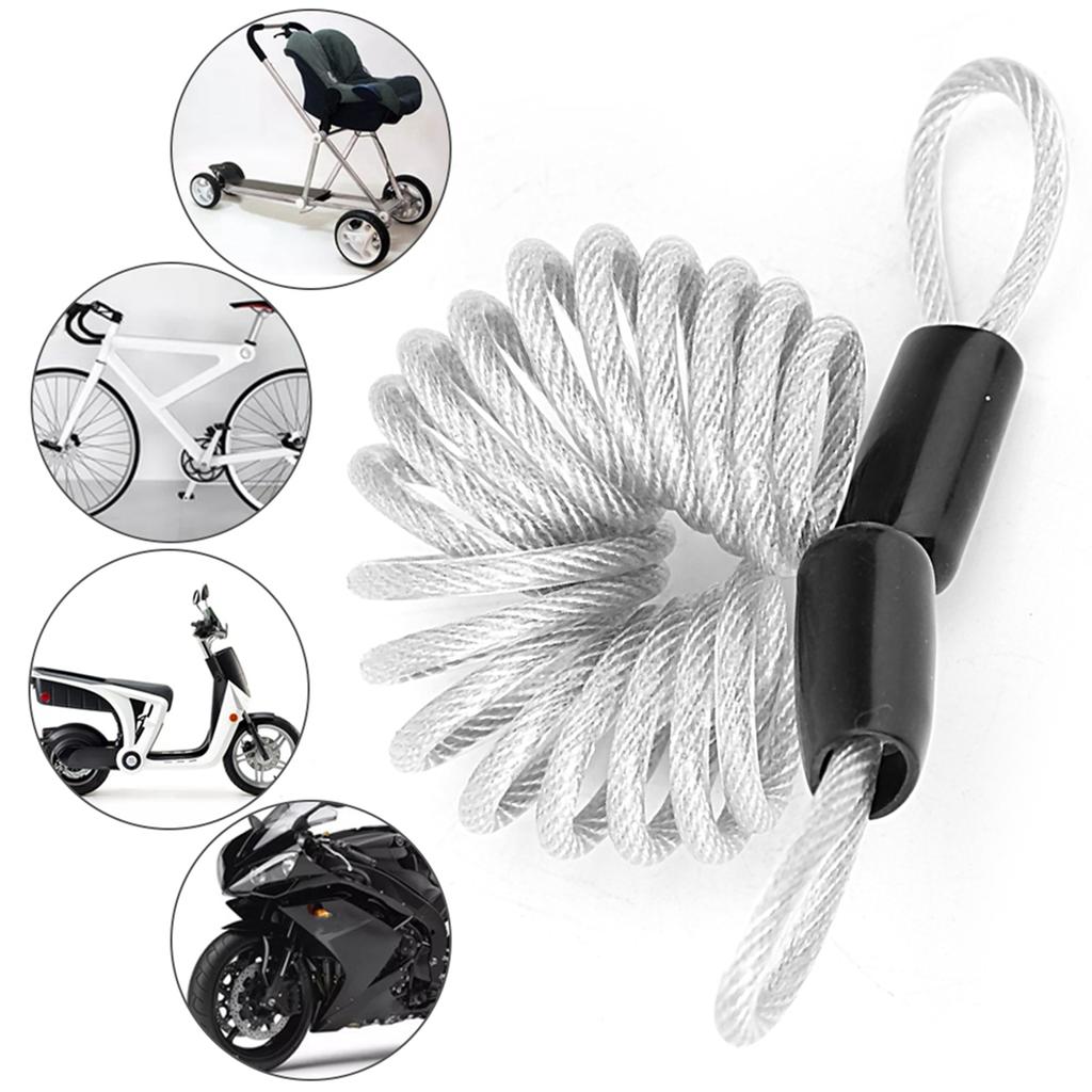 Anti Theft Steel Wire Lock Security Spring Wire Lock for Luggage Bicycle Helmet
