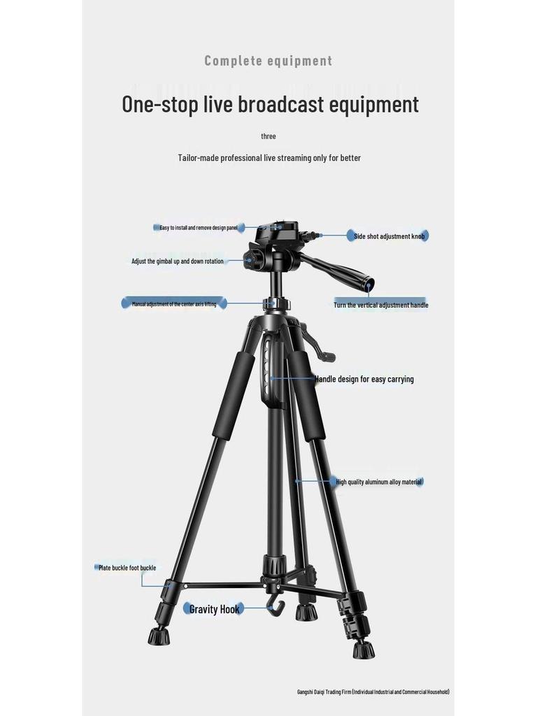 Universal Tripod with Phone Holder & Stabilizer for Photography, Videos, and Outdoor Use