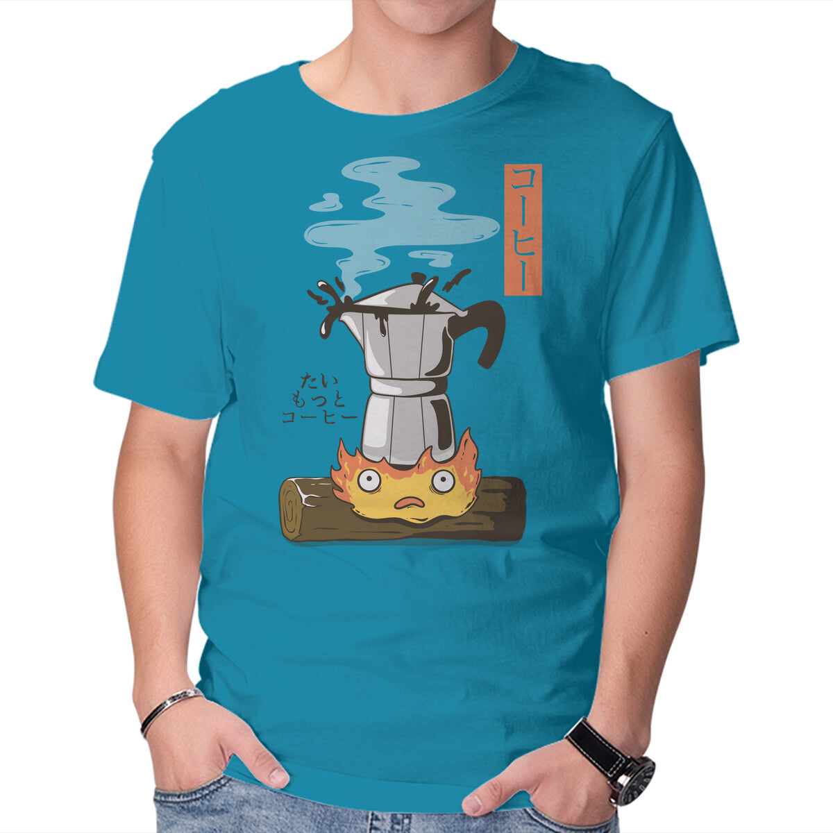 Unisex Crew Neck T-Shirt Want More Coffee Graphic Short Sleeve Casual Tee S