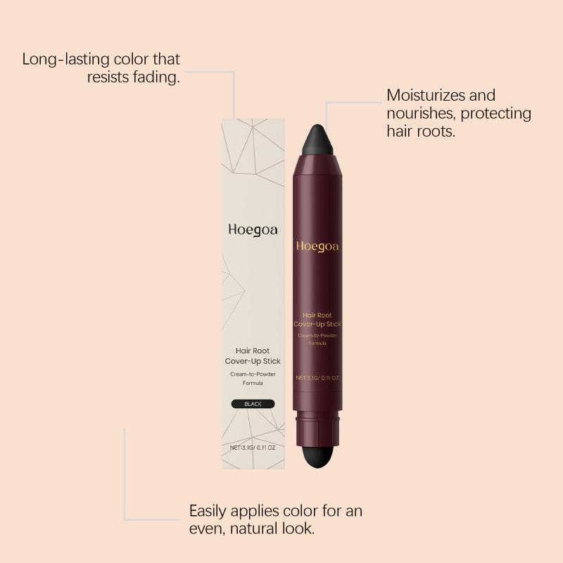  Hair Color Pen for Covering White Hair Black Brown Stick Deep Nourishing Waterproof for Busy Mornings