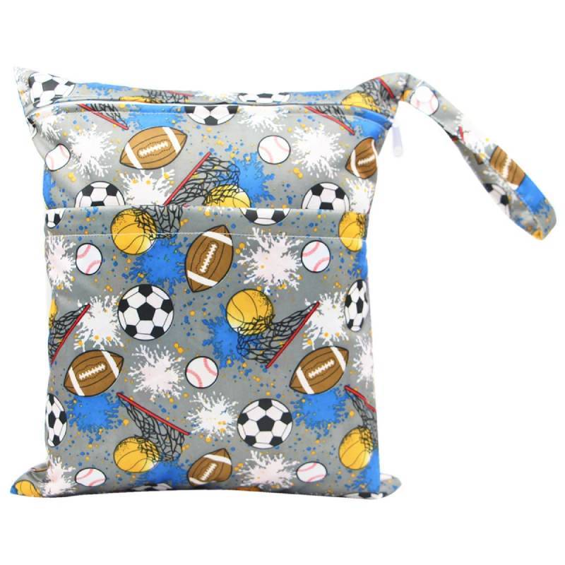 Baby Cartoon Print Diaper Bag With Zipper And Polyester Storage For New Parents