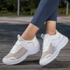 Women Mesh Flat Shoes Autumn New Fashion Tennis Women Thick Soled Lace Up Casual Breathable White Black Sneakers
