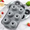 Silicone Ice Tray 6-Cavity Reusable Christmas Wreath Holiday Ice Molds for Chocolate, Cake, Soap, Candle Making Party Supplies
