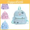 Adorable Cartoon Bear Print Backpack For Boys And Girls Breathable Nylon Material