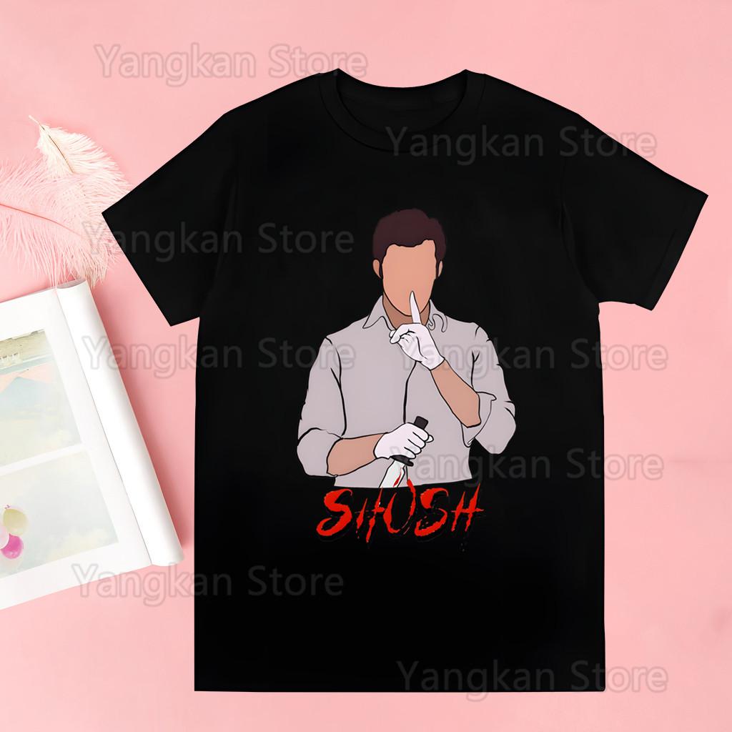 

Dexter Morgan T Shirt Women Kawaii Cartoon Y2k Punk Funny T-shirt Hip Hop Unisex Streetwear Harajuku Female Clothing S