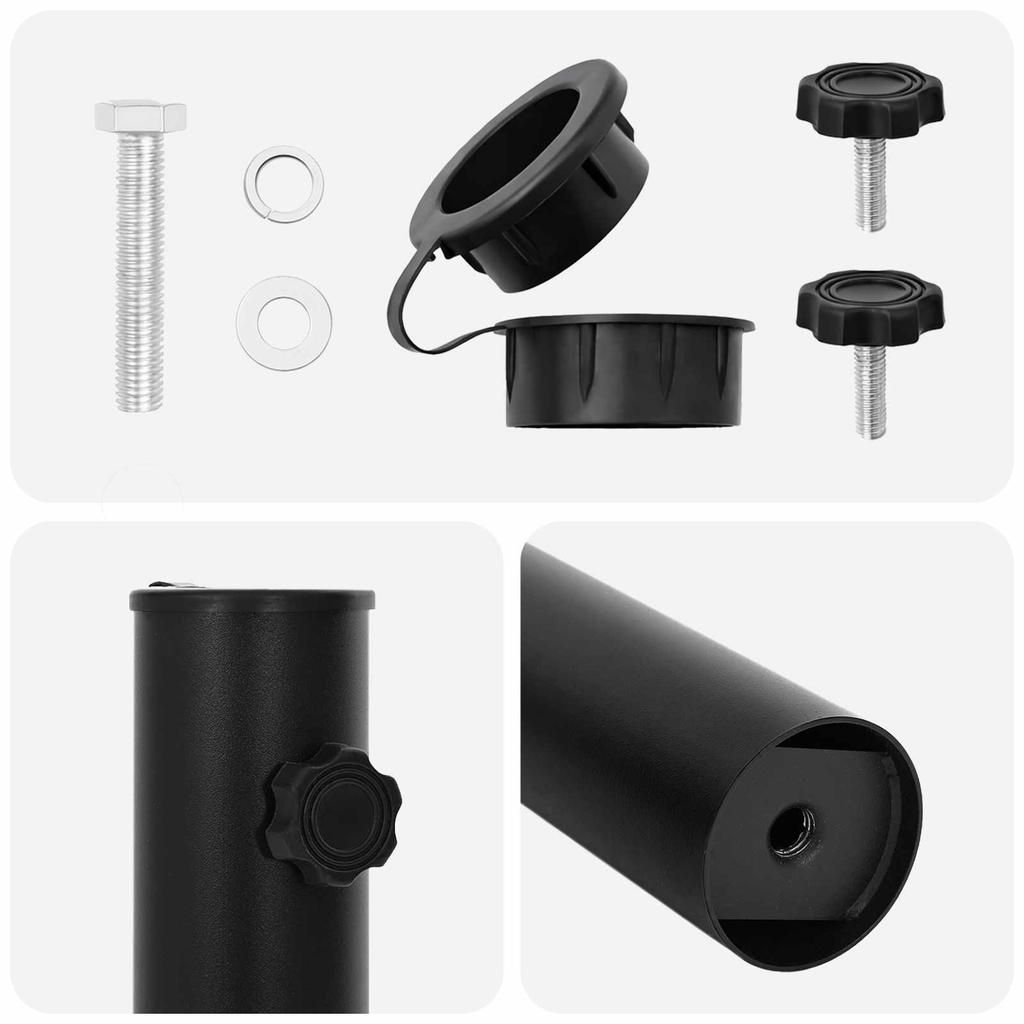 Parasol Base Tube 0.6 Kg Black Iron for 40 50 Mm Pole