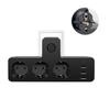 Multiple Plugs Extension Socket with 2 USB Port & Individual Switches Small Designs Power Strips for Home Office Travel