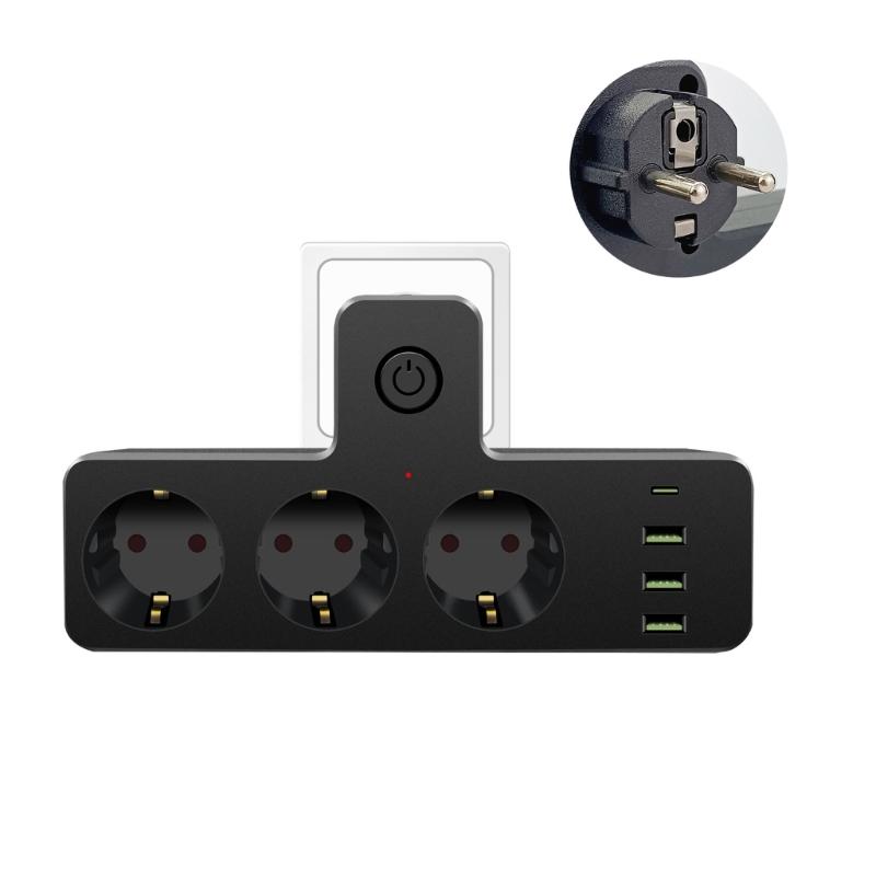 

European Style Power Strips with USB Charging Port Overloads Protect & LED Indicates Suitable for Multiple Devices 1