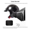 Forged Carbon Fiber Three-Quarter Retro Motorcycle Helmet 