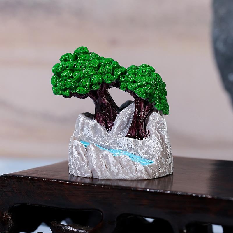 Mini-Landschaft Künstlicher Steingarten mit Moos DIY Gartendeko Kreative Zierfiguren zur Heimdekoration Eingangsbereich Schreibtischdeko