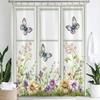 Colorful Butterflies And Flowers Screen Pattern Shower Curtain, Bathroom Decorative Shower Curtain, Home Curtain With Hooks