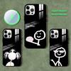 Funny Quirky Stickman Phone Case For iPhone17,16,15,14,13,12,11 Plus,Pro Allows Magnetic Wireless Charging