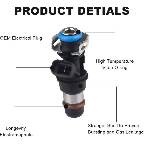 JDMON Fuel Injectors Compatible with Chevy Silverado 1500 2500 3500 Tahoe Express GMC Sierra 1500 2500 3500 Yukon Savana 4.8L 5.3L 6.0L 2001-2006