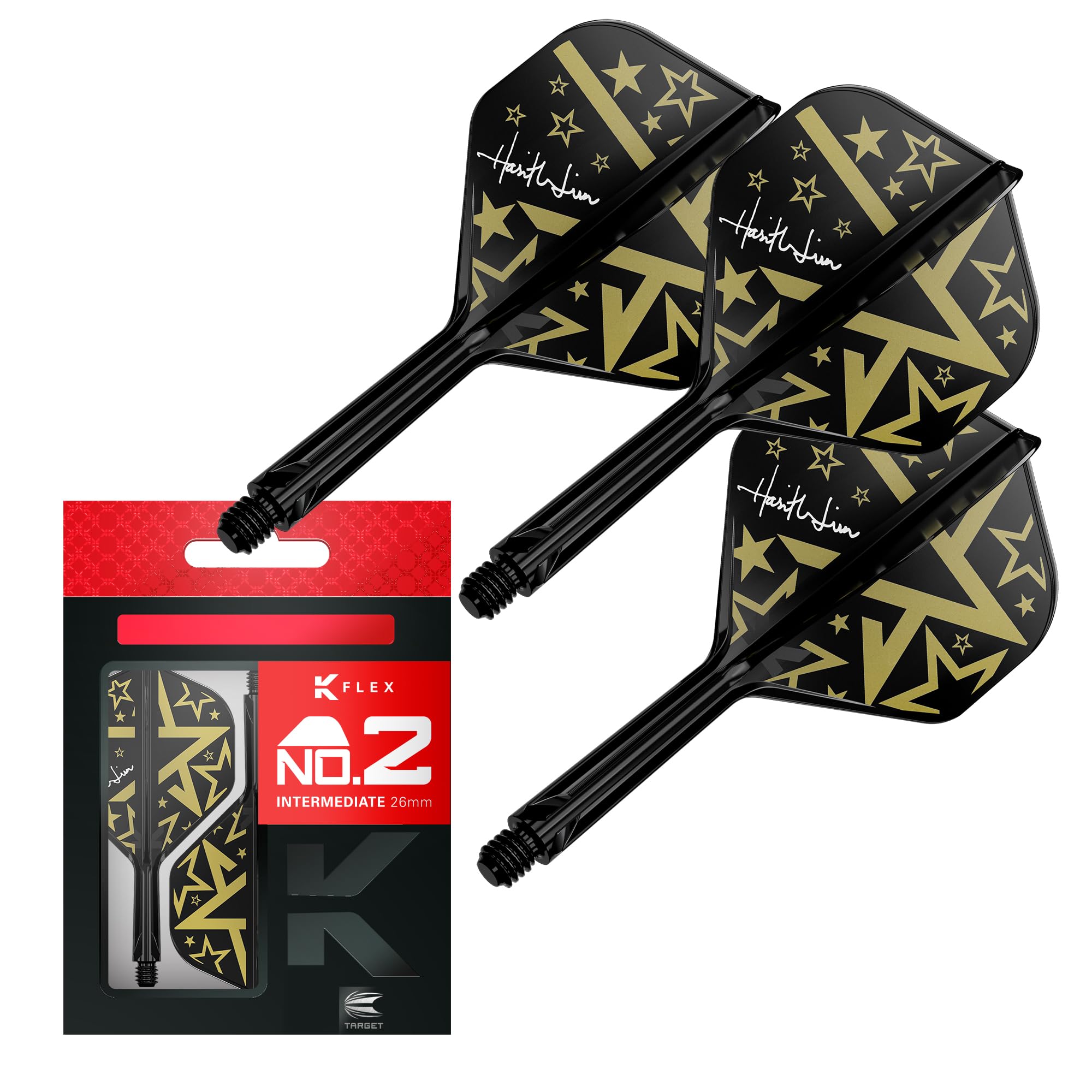

Target Japan HOT SHOT Harris Lim Player Model NO2 Standard Flights and Shafts Integrated shaft and flight design 3 pieces Professional darts