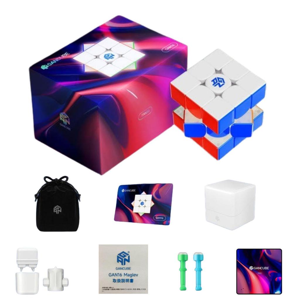 GAN16 Maglev MAX UV Mat Product Instructions 3x3 Cube Strategy Guide Authentic 3x3 Cube with Magnets for Competition Maglev Max + [Japanese & /