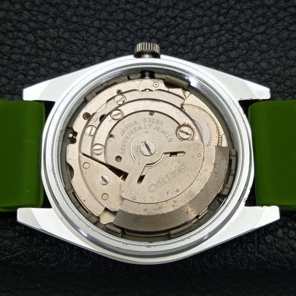 AUTOMATIC SEIKO 5 JAPAN MENS 6309A REFURBISHED GREEN COLOR DIAL WATCH a440320-4 Sk-a440320