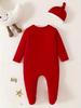 Baby Reindeer Christmas Romper: Cute Long Sleeve Holiday Onesie for Crawling