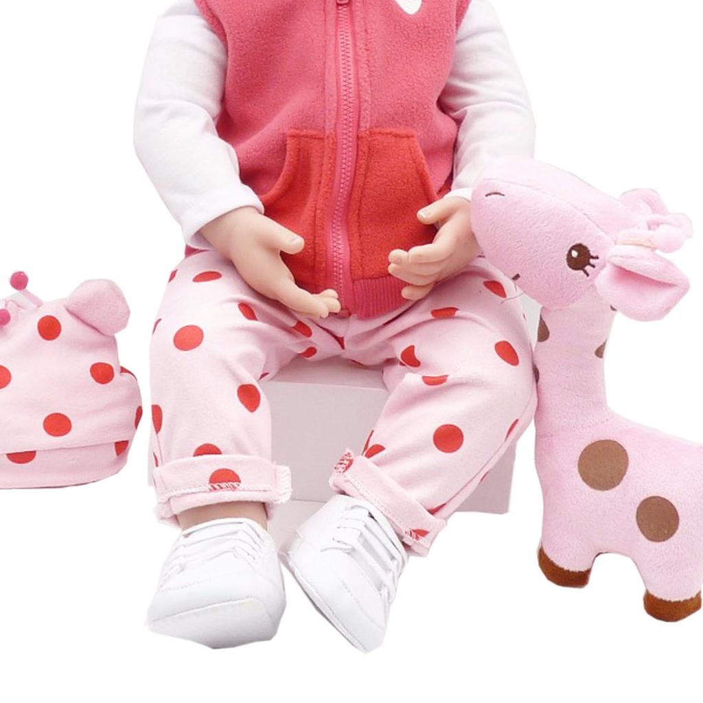 BZDOLL 60cm 24inch Soft Vinyl Reborn Baby Doll Toys Like Real Bebe Princess Toddler Birthday Gift Fashion Birthday Present Girls