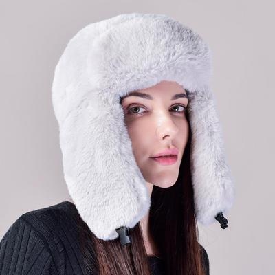 Moterų rudens žiemos šilta ausų apsauginė kepurė šalčiui atspari imitacija kailiniams plaukams kepurė Miela miela Lei Feng kepurė