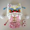 New Year Outfit For For 1517Cm Labubu Doll Clothes Chinese Spring Festival Lion Head Costume Tang Suit Vest Doll Accessories