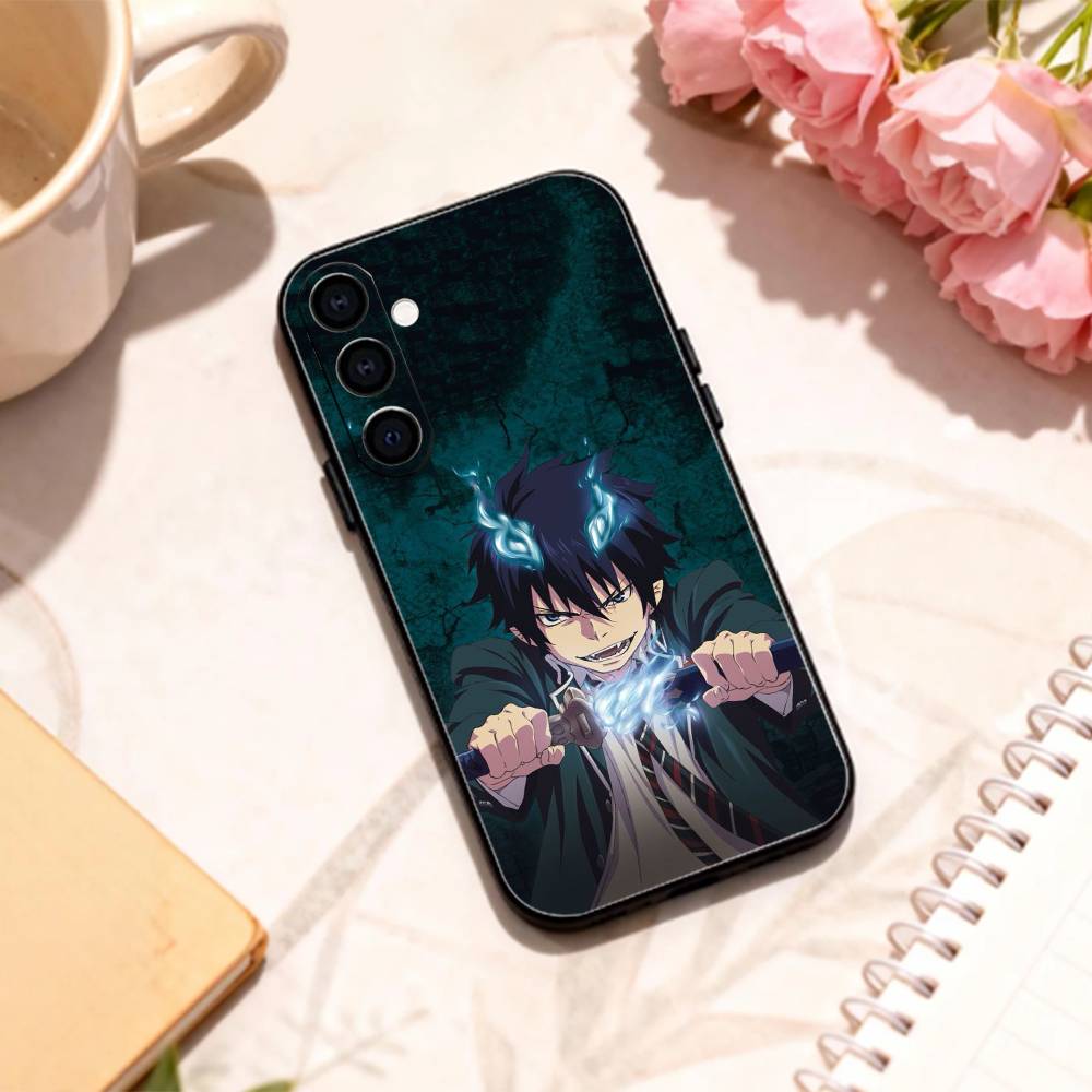 Blue Flame Blue Exorcist Handyhülle Für Samsung Galaxy A73,A72,A71,A70,A53,A52,A51,Andere Weiche Schwarze Hülle