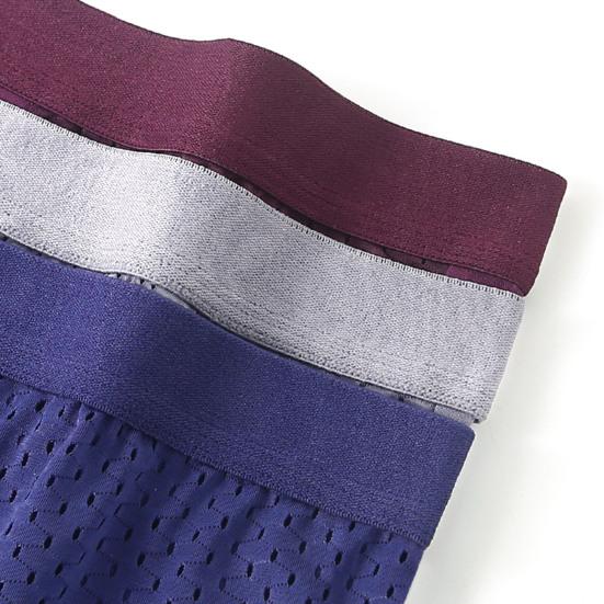 1/4 ks Pánské boxerky s vypouklým pouzdrem Tenké bezešvé duté síťované spodní prádlo se středním pasem a vysokou elasticitou v jednobarevném provedení odvádějící vlhkost Denní sportovní spodní prádlo