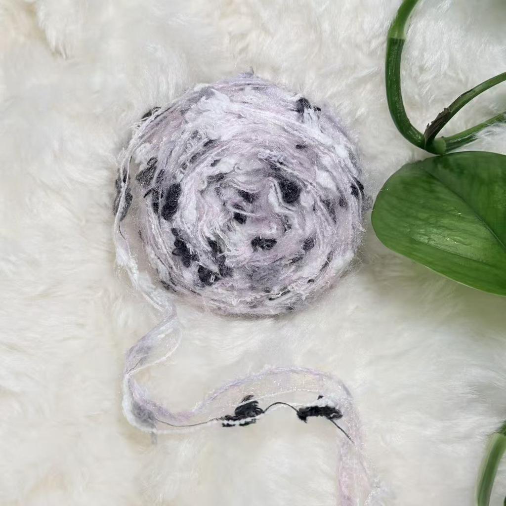 50g Variegated Fancy Yarn Mixed Color Nylon Polyester Blend Soft Novelty Textured Bubble Yarn for Knitting DIY Scarves Hats Craf