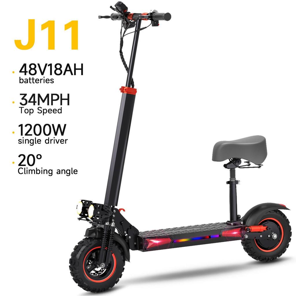 FREEBOY J11Max 1200W All-Terrain Electric Scooter 48V18AH Battery 11 Inch Off-Road Vacuum Tires Outdoor Commuting E-Scooter