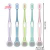Double Head Toothbrush And Tongue Scraper Set Reusable Oral Cleaning Brush for Fresh Breath Oral Hygiene Care