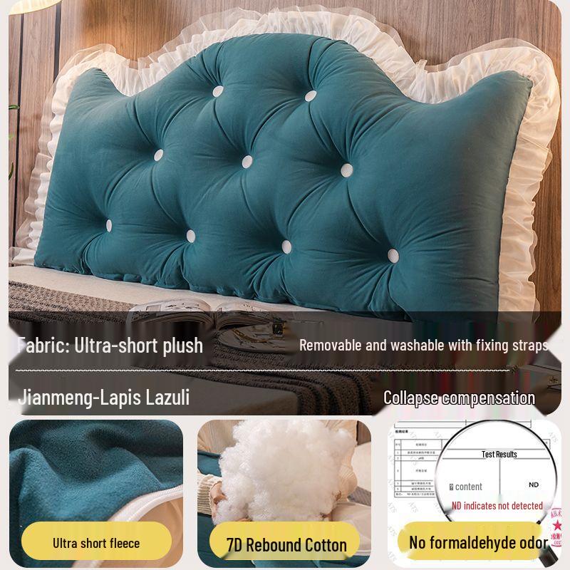 Princess Crown Removable & Washable Headboard Cushion – Large, Soft Upholstered Lumbar Pillow for Bedside & Tatami