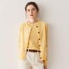 2025 Autumn/Winter Women's Versatile Round Neck Knit Sweater: Casual Solid Color Warm Cardigan.