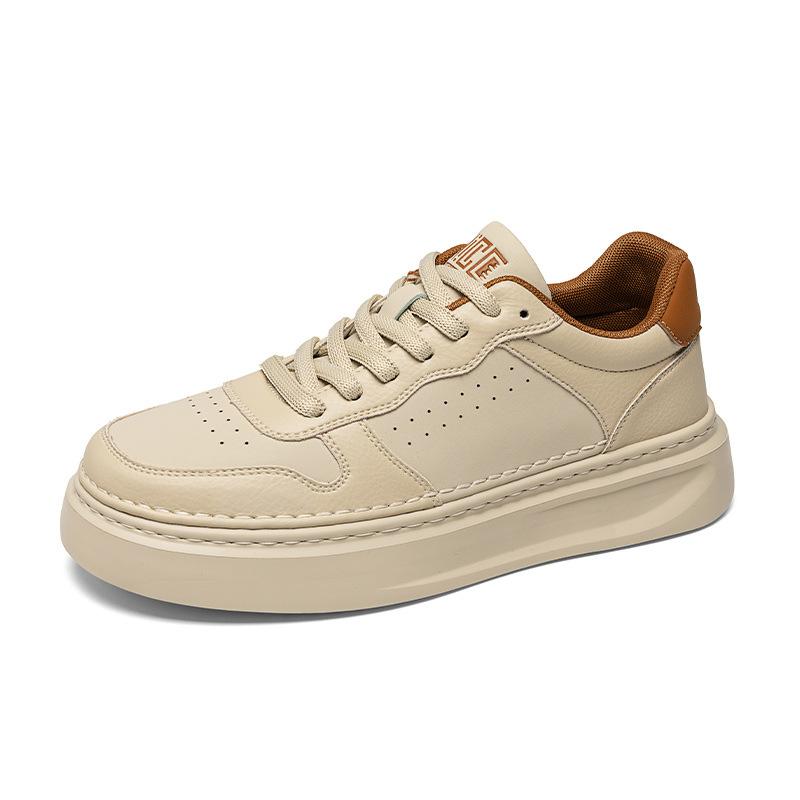 Four Seasons Thick-soled Comfortable Little White Shoes, Light and Versatile Little White Shoes for Daily Work Commuting, Men's Simple Wind Shoes