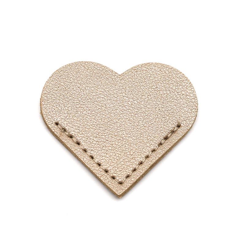 

Customizable Heart-Shaped Leather Bookmark and Page Clip - Creative Portable Gift
