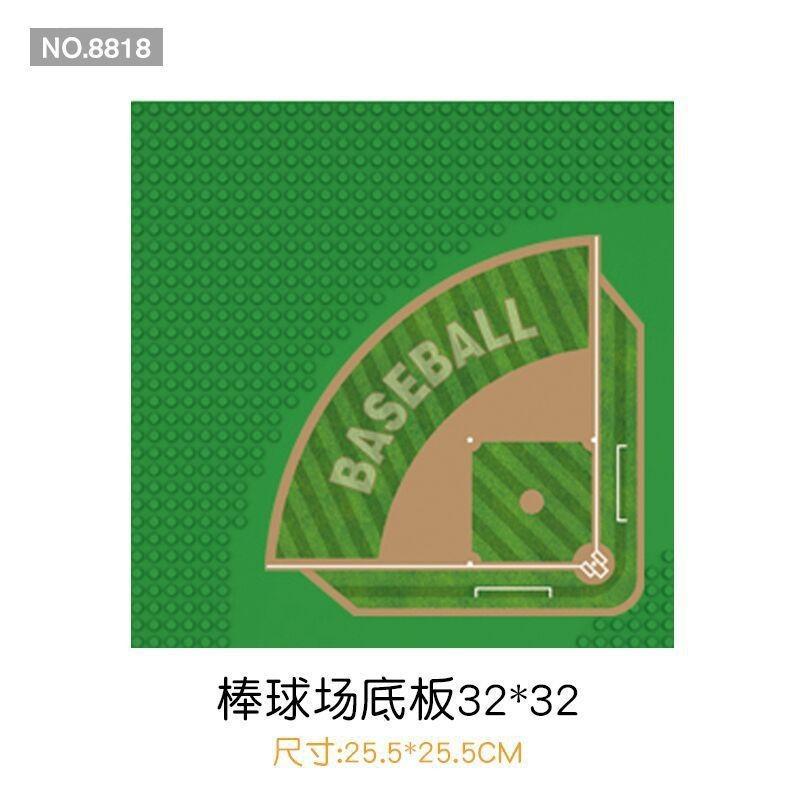 Sports Department Minifigures Small Particles Mosaic Building Block Toy Doll Basketball Football Baseplate Accessories