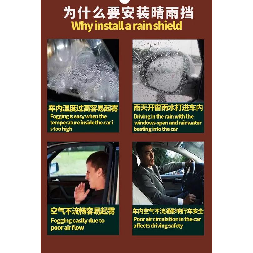 Suitable for Kia Sorento window rain proof eyebrows KIA Sorento +window visors