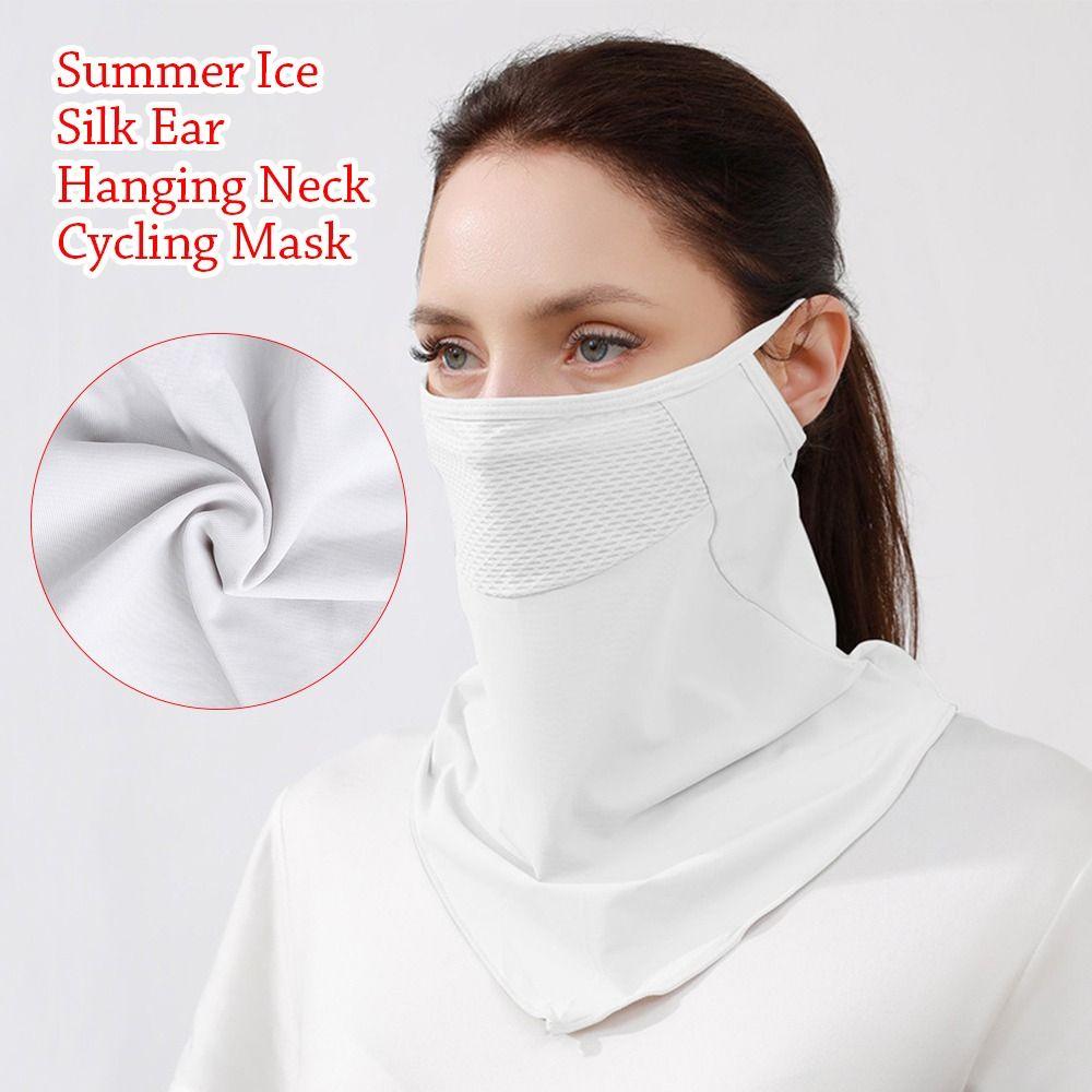 Ice Silk Sunscreen Face Scarf Mesh Neck Wrap Cover Breathable Summer Mask  Fishing