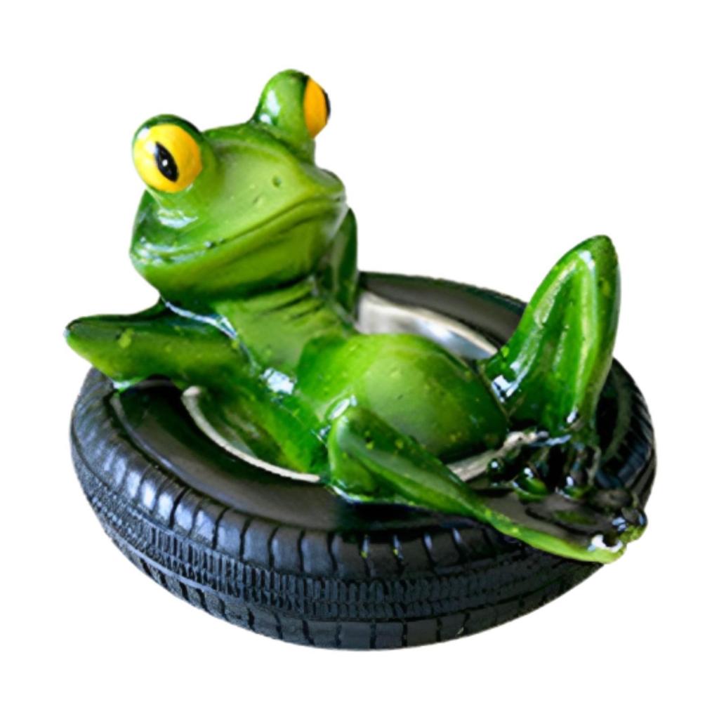 Frog Statue Can Float on Water Pond Decoration Artwork Cute Resin Animal Sculpture for Pool Walkway Porch Indoor Outdoor Yard